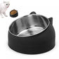 400ml Stainless Steel Tilted Pet Bowl Non-Slip Raised Feeder for Cats and Dogs