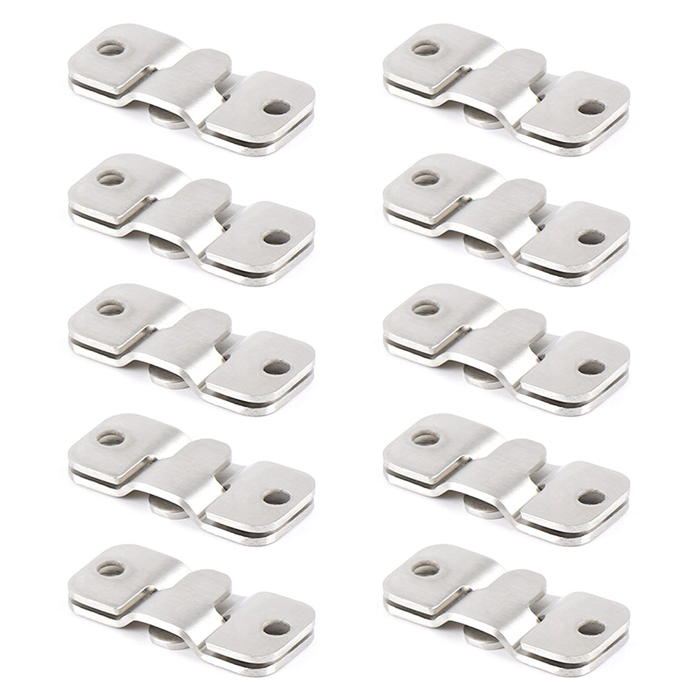 10 Pairs Flush Mount Brackets with Screws Flush Concealed Mount Bracket for Picture Frame Furniture