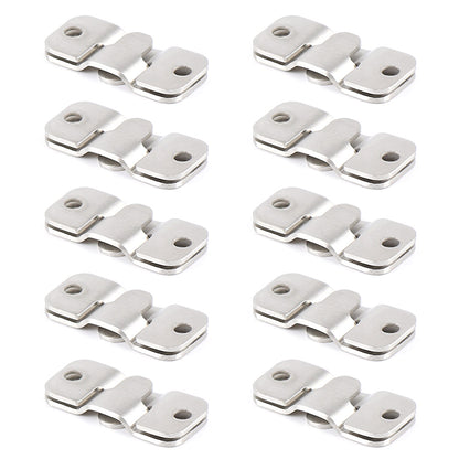 10 Pairs Flush Mount Brackets with Screws Flush Concealed Mount Bracket for Picture Frame Furniture