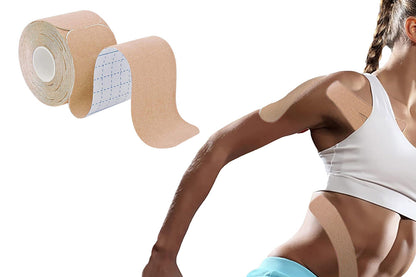 Kinesiology Tape Waterproof Breathable Latex Free Tape for Ankle Wrists Knees