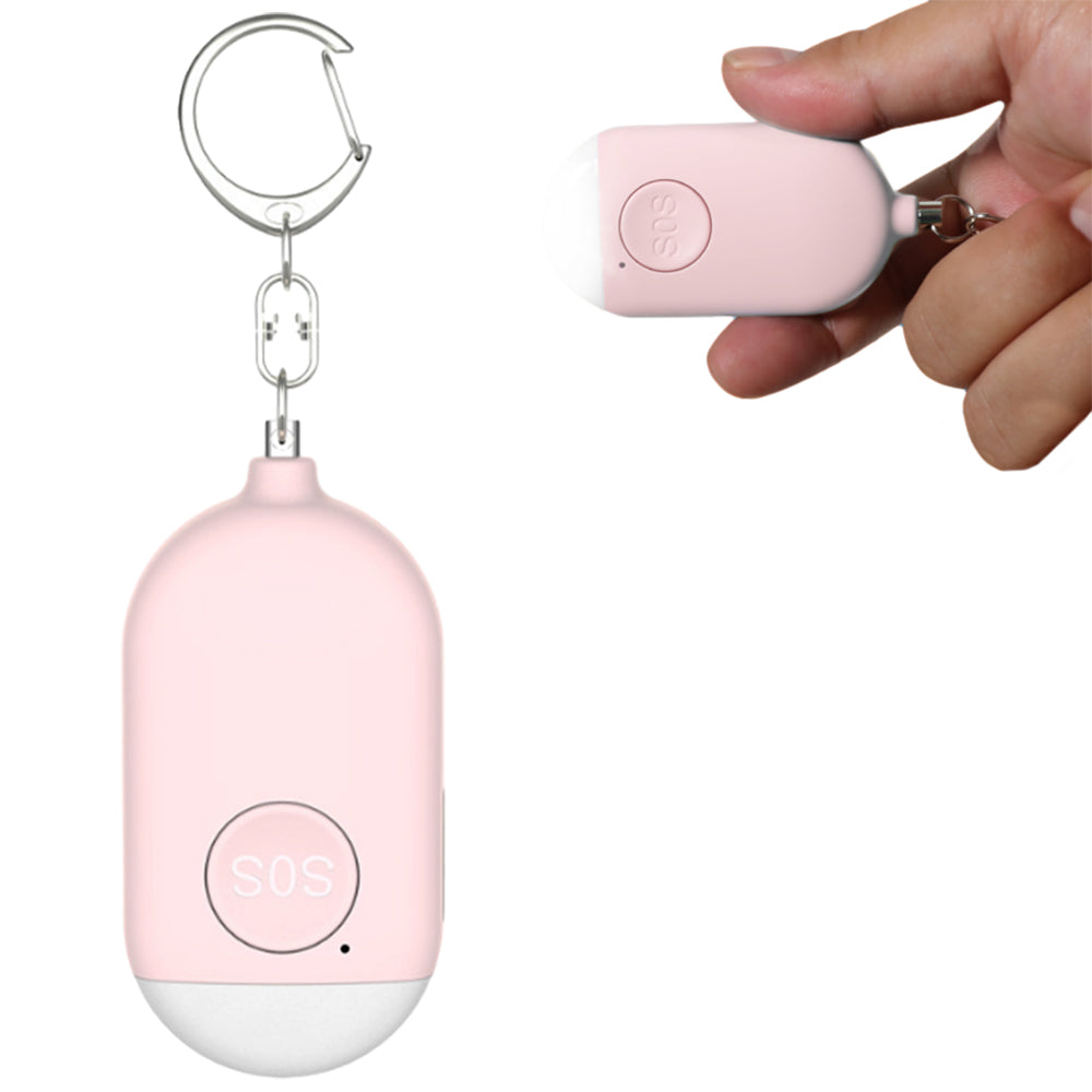 Rechargeable Personal Security Alarm Keychain With LED 130dB Self-Defense Alarm