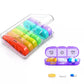 Weekly Pill Box Organizer 7 Days Tablet Storage Dispenser With One Side Large Openings