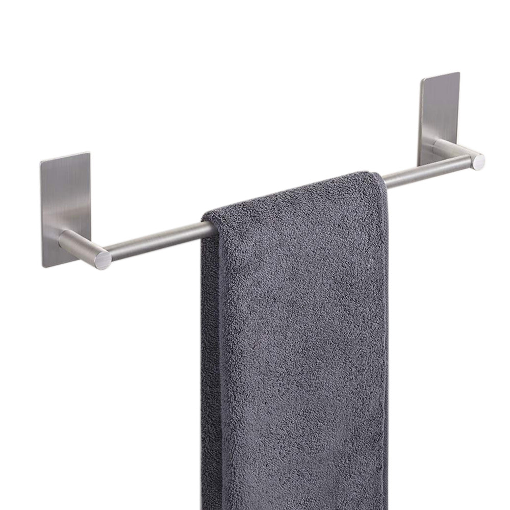 Stainless Steel Self-Adhesive Towel Rack for Bathroom No Drilling Required
