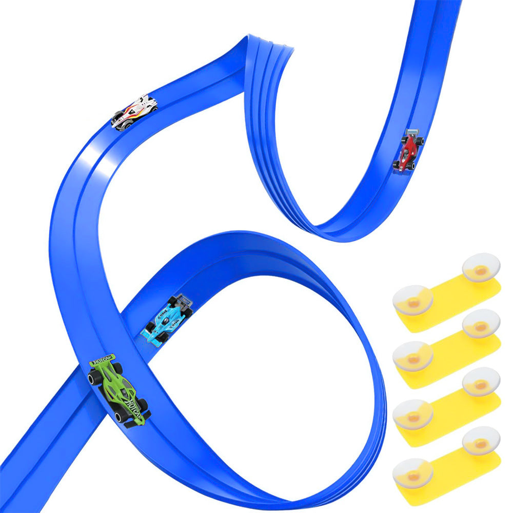 Car Racing Track Set Five Meter Race Track Dual Lane Gravity