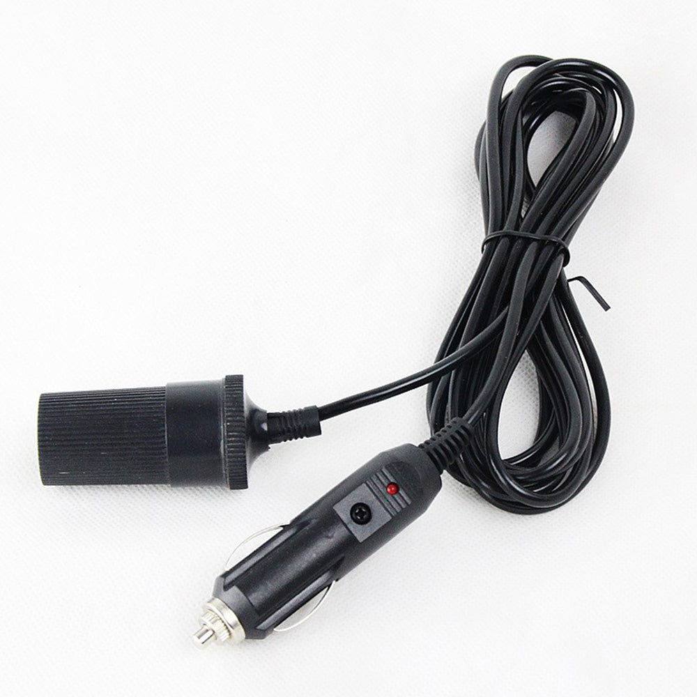 12V Car Cigarette Lighter Adapter Extension Cable Cord Plug Connector