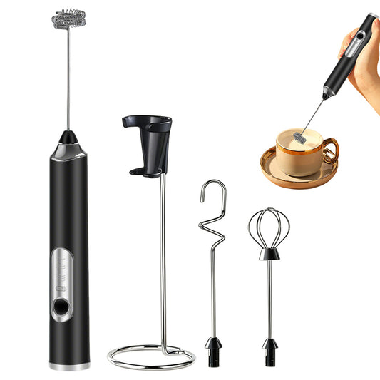 3 in 1 Milk Frother Electric Coffee Stirrers for Coffee Latte Oat Milk