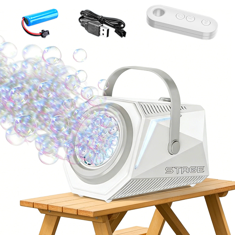 Automatic Bubble Machine Upgrade Portable Bubble Maker Blower LED Light