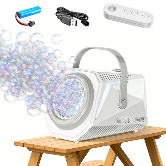 Automatic Bubble Machine Upgrade Portable Bubble Maker Blower LED Light