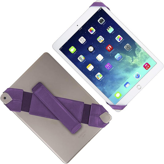 360 Degree Rotating PU Leather Hand Strap Holder Stand for Tablets