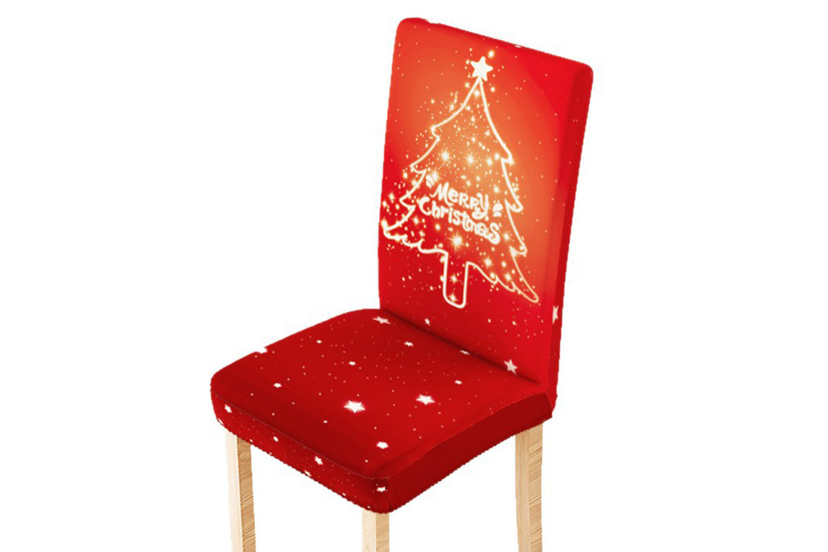 Christmas Chair Cover Slipcover for Dining Chairs for Christmas Parties and Holiday Decor