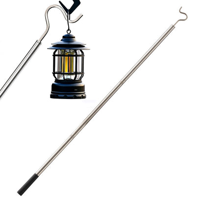 Clothes Hook Pole Stainless Steel Extendable with Sponge Handle for Hang Reach