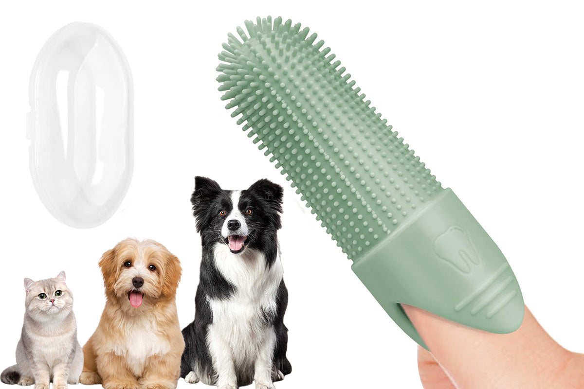 Silicone Pet Finger Toothbrush for Cats Dogs Daily Teeth Cleaning