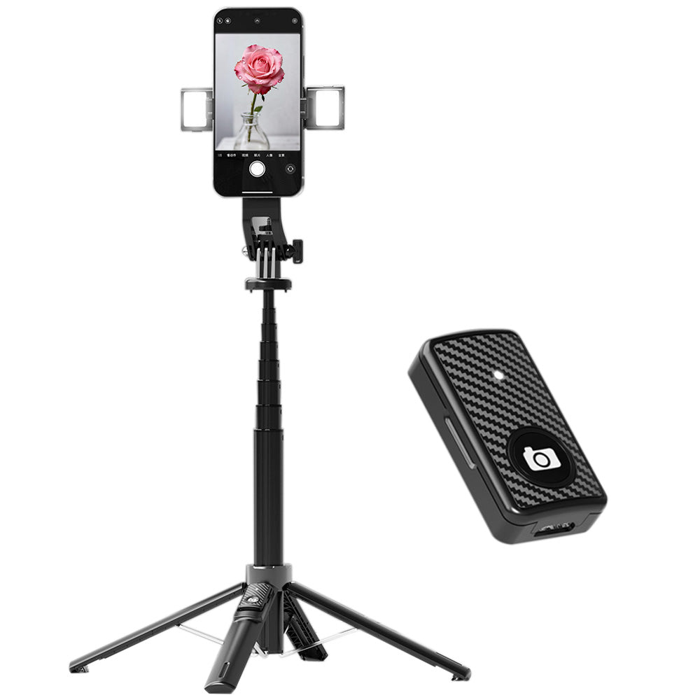 Selfie Stick Tripod with Wireless Remote for Phone Dual Fill Light Bluetooth