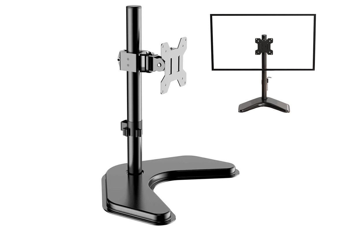 Monitor Stand Vertical Desktop Mount Freestanding Adjustable V-Base HD LED TV Screens