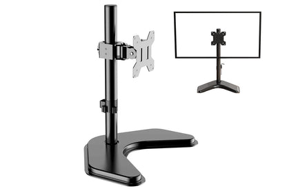 Monitor Stand Vertical Desktop Mount Freestanding Adjustable V-Base HD LED TV Screens