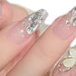 22-Piece Reusable Press-On Nail Set with Floral Design for Easy Manicure