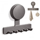 5 Hook Suction Cup Towel Rack Wall Mounted No Drill Bathroom Holder for Shower