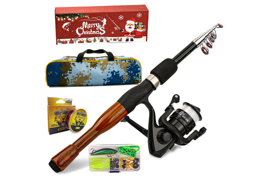 37PCS Fishing Tackle Fishing Tools With Fishing Rod For Christmas