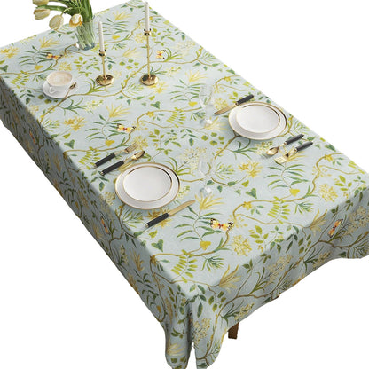 PVC Waterproof Oil Proof Tablecloth Clean Dining Cover-Style 1