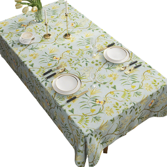 PVC Waterproof Oil Proof Tablecloth Clean Dining Cover-Style 1