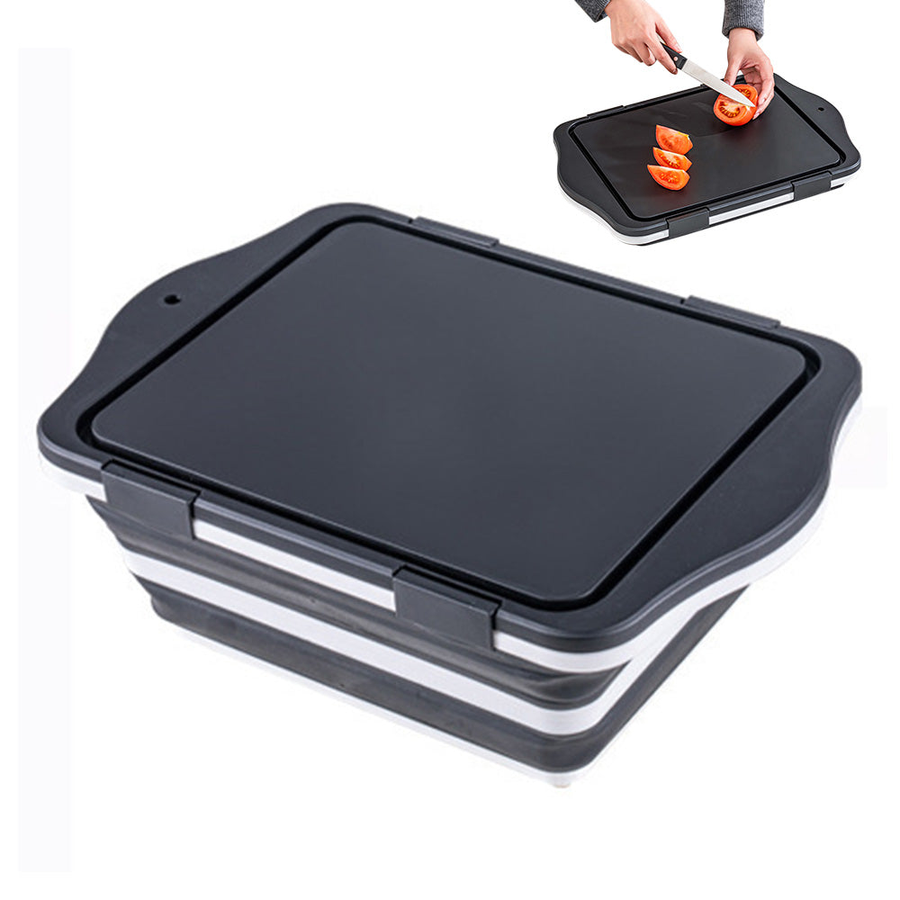 3 in 1 Foldable Cutting Board Colander and Food Prep Container