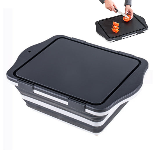 3 in 1 Foldable Cutting Board Colander and Food Prep Container