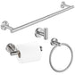 4 Pcs Bathroom Hardware Set Stainless Steel Wall Mounted Accessories