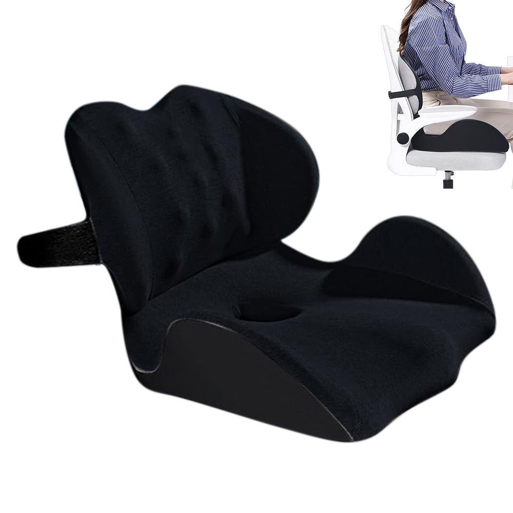 Memory Foam Seat Cushion Lumbar Support Pillow Chair Pad for Office Car