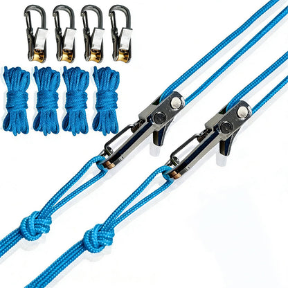 6PCS Rope Tensioner Kit Guyline Tightener Camping Rope Lock Set