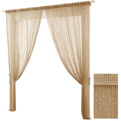 100x200cm Shimmer Tassel String Door and Window Divider Curtain
