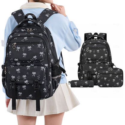 3 Piece Girls School Backpack Set with Lunch Bag Pencil Case