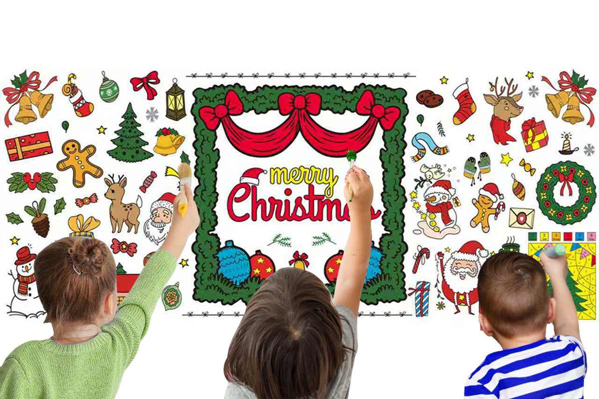 76x183cm Christmas Giant DIY Coloring Poster