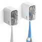 2Pcs Toothbrush Holders Wall Mounted Tooth Brush Holder with Cover for Shower