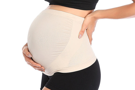Maternity Belly Support Band for Comfort During Pregnancy-Beige