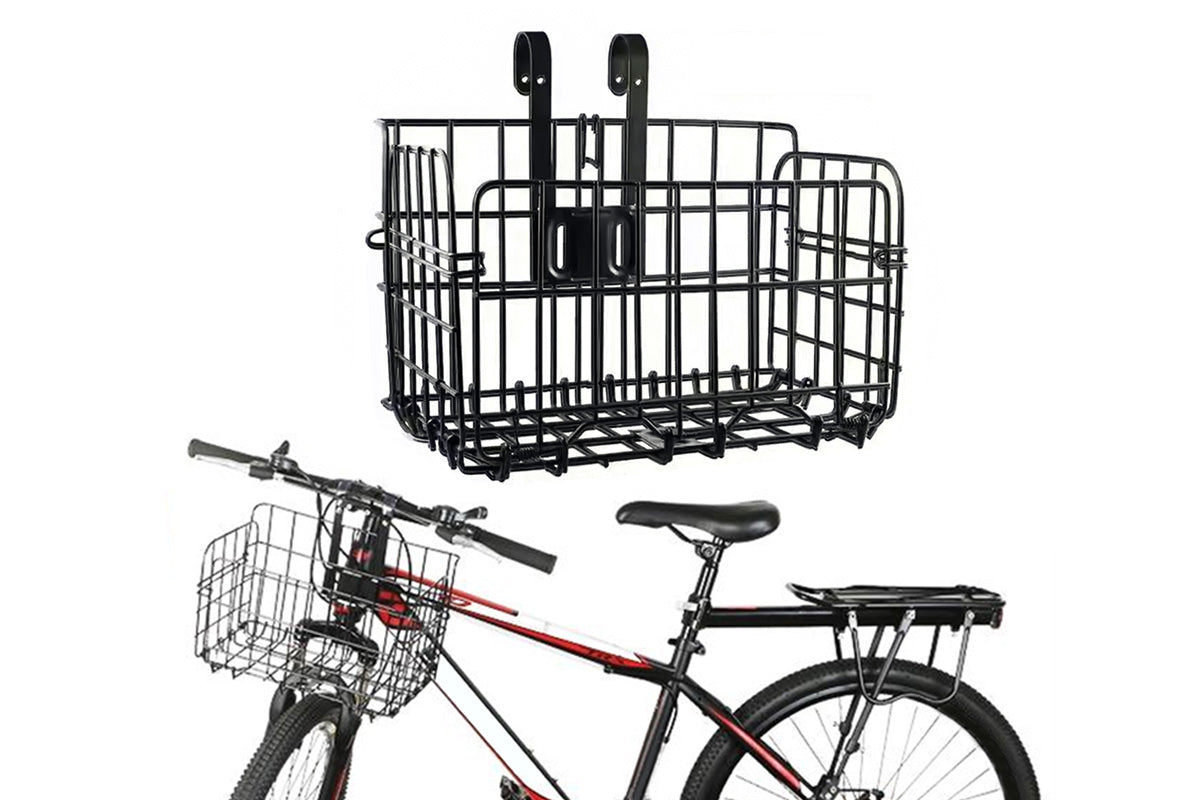Foldable Bicycle Basket Front and Rear Hanging Storage Rack for Mountain Bike