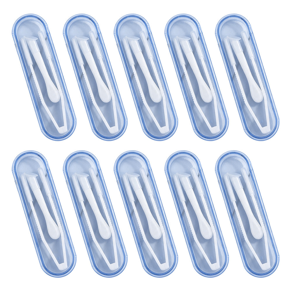 Lens Tool Kit 10 Pack with Tweezers Applicator Remover and Storage Case