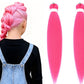 2Pcs Pre Stretched Braiding Hair Extensions Synthetic Hair Extension for Cosplay