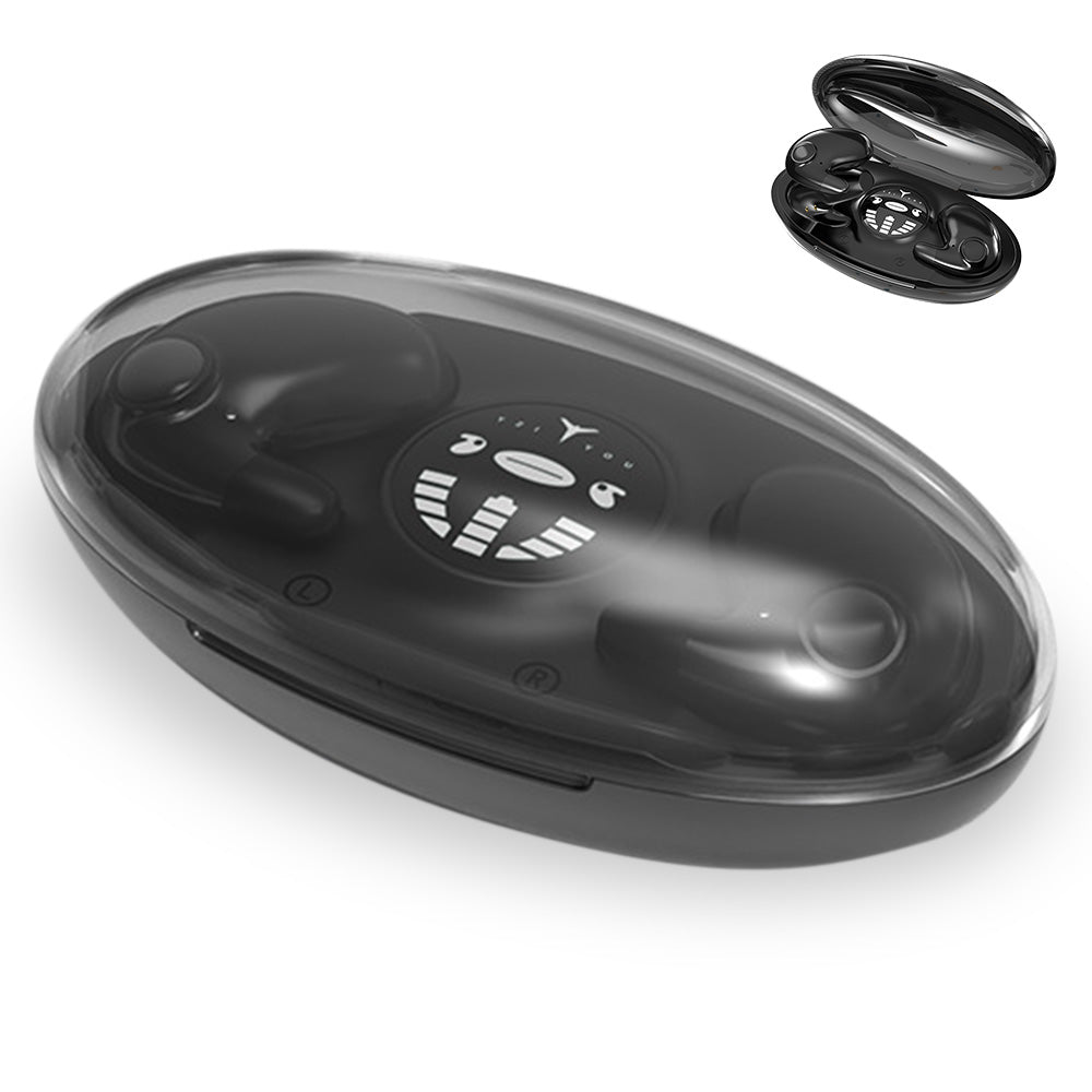 Ultra Thin Invisible Earphone Bluetooth 5.3 for Side Sleeping with LED Display