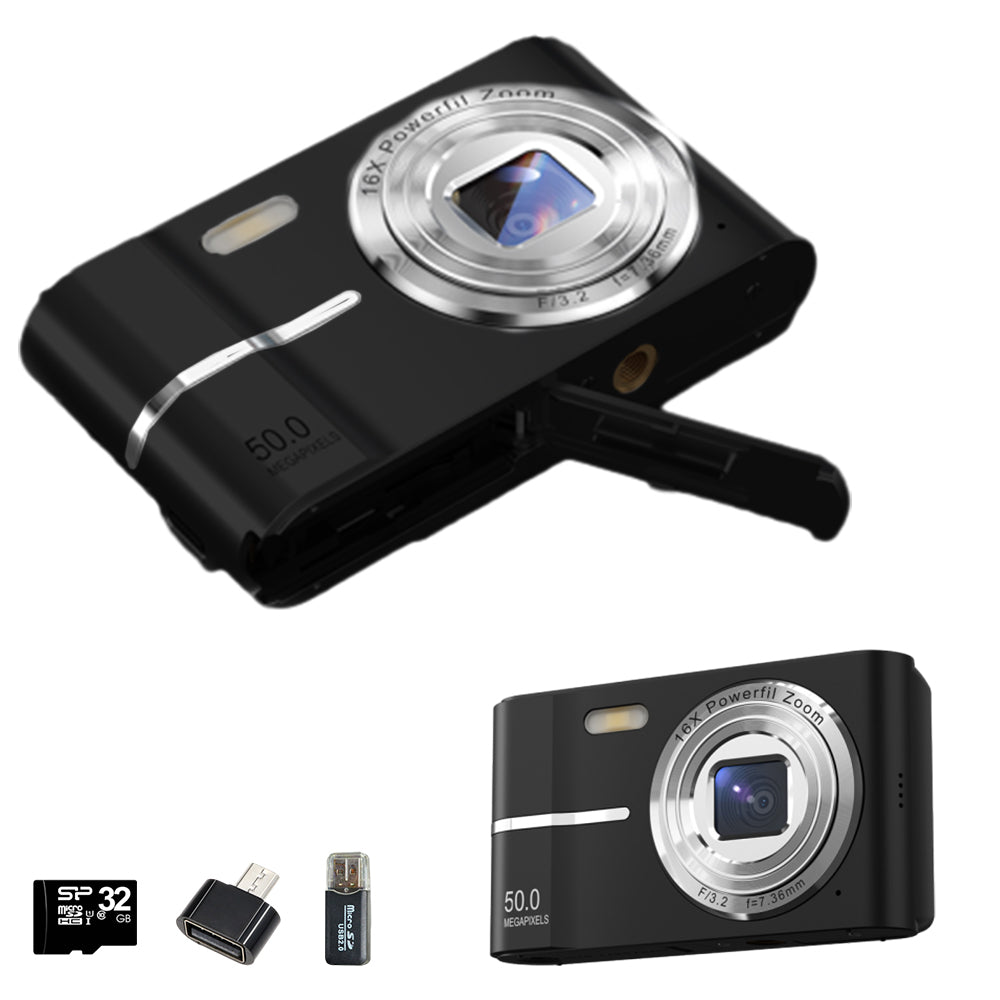 4K Digital Camera Screen Video for Photography with 32GB Memory Card