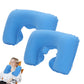2 Pack Inflatable Travel Neck Pillow U Shaped for Car Plane Soft Velvet PVC Portable