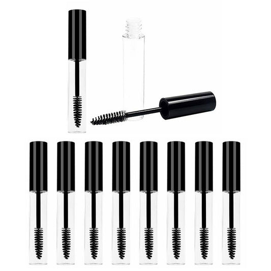 10 Pack 10ml PETG Empty Mascara Tubes with Wands and Inner Stoppers