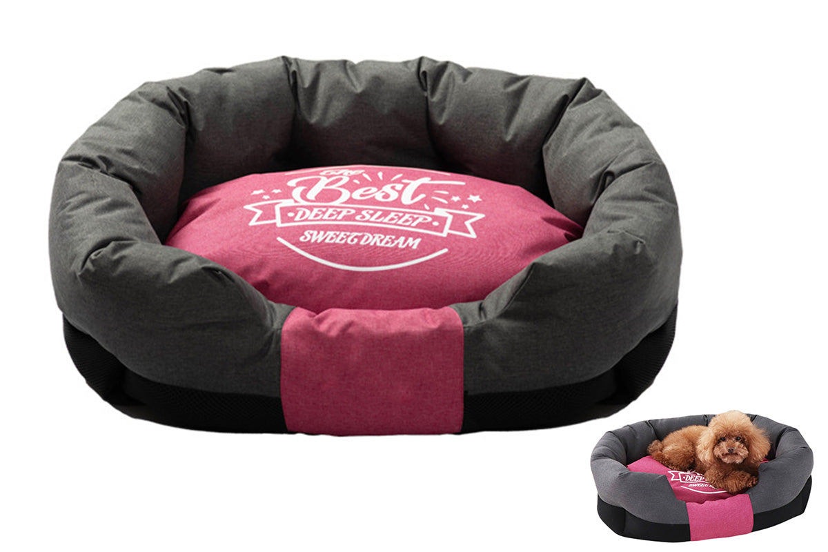 Waterproof Pet Bed Removable Washable Cat Dog Bed for Small and Medium Pets - Black