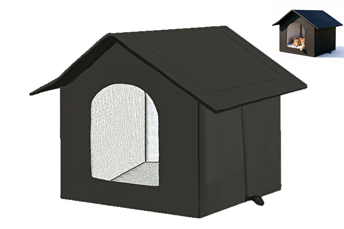 All Season Outdoor Cat House Self-Warming Shelter for Cats & Small Pets