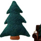 Christmas Tree Shaped Plush Pillow Soft Decorative Cushion for Holiday Home Decoration