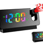 LED Digital Smart Alarm Clock with Projection Temperature Time LCD Display