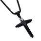 Crucifix Pendant Necklace Titanium Steel Unisex Chain