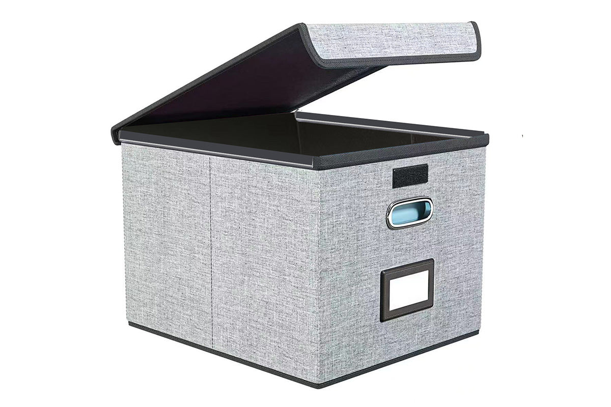 File Organizer Box With Lid Collapsible File Folder Organizer For Office Document