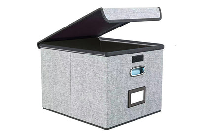 File Organizer Box With Lid Collapsible File Folder Organizer For Office Document