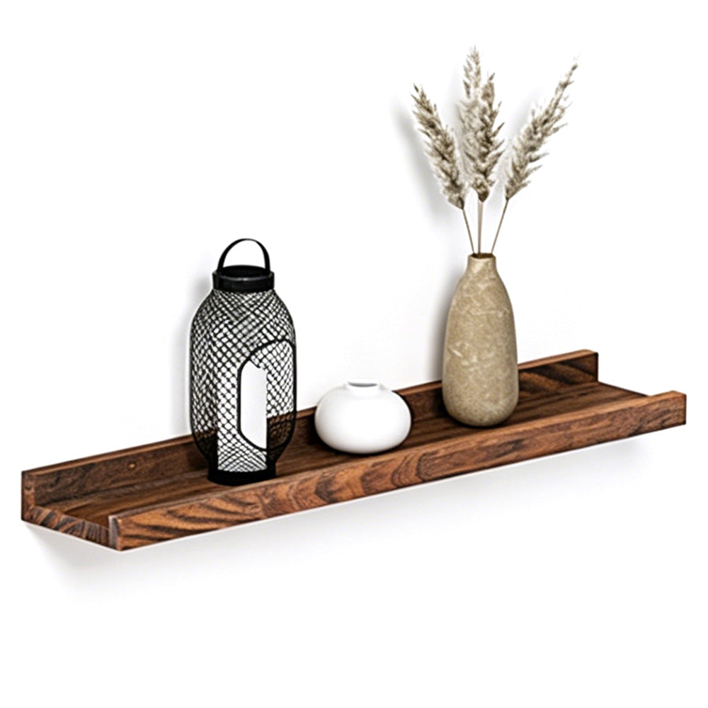 Wooden Wall Mounted Vinyl Record CD Storage and Display Shelf