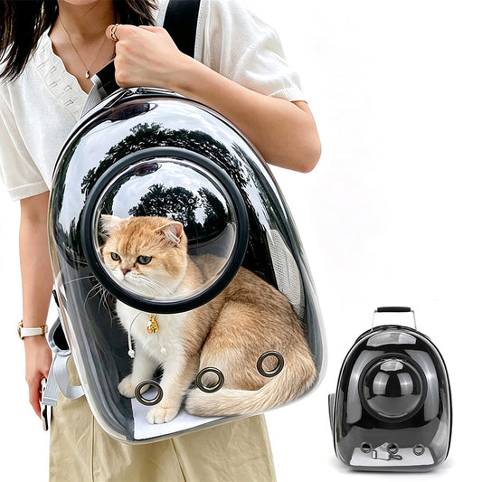 Space Capsule Pet Carrier Backpack with Clear Window for Cats and Dogs